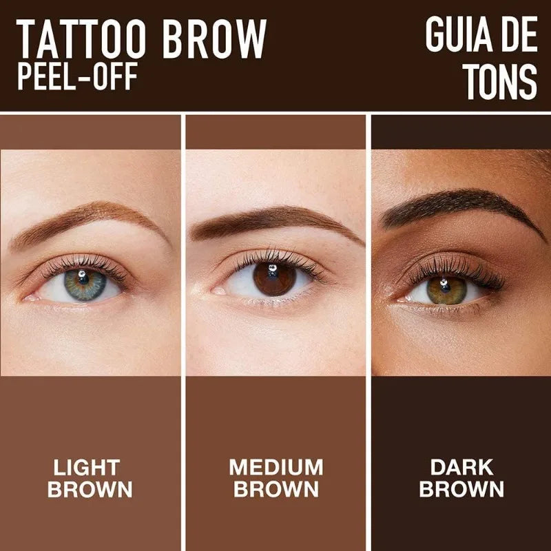 3D Peel-off Eyebrow Gel Tint Waterproof Lasting Non Smudge Eyeliner Pen Natural Liquid Brow Tattoo Dying Cream Makeup Zpaxo