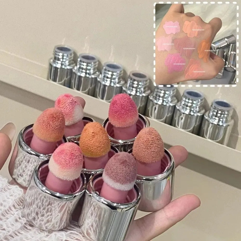 New Moisturizing Liquid Blush Multifunction Longlasting Jelly Color Blushes with Sponge Head Blush Lotion Brighten Face Zpaxo