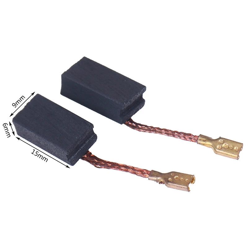 2pcs/lot 6x 9 x 15mm Angle Grinder Carbon Brush Replacement Spare Parts Zpaxo
