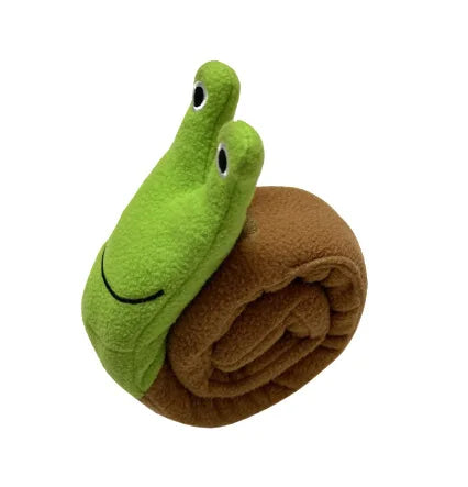 Dog Toys with Sound Pet Plush Toys Snails Puppy Toys Sniffing Hiding Food Fun Plush Material Enhance Your Pets Feelings Zpaxo Fleece Green