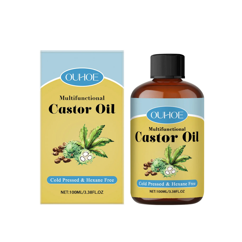 Organic Castor Oil for Hair, Eyebrows & Skin – 100ml Castor Essential Oil Zpaxo 1Pcs 100ml