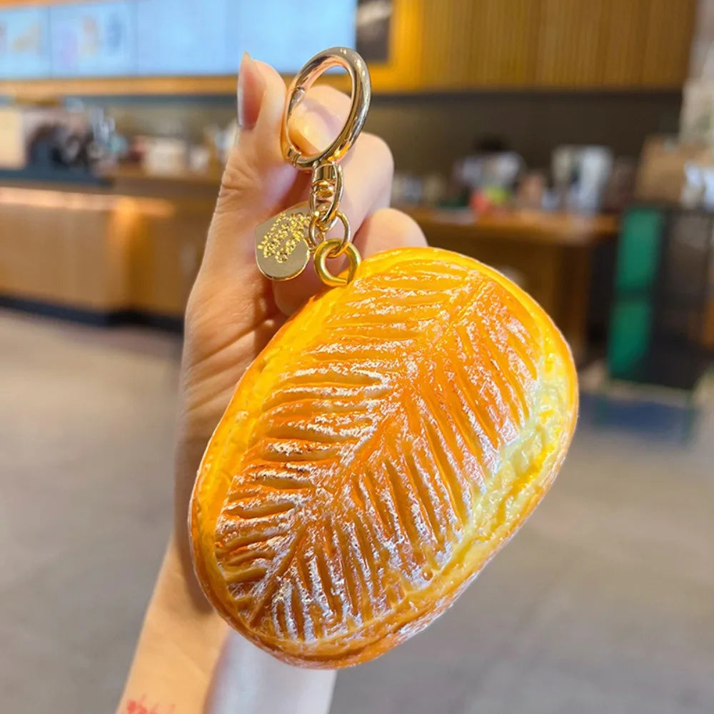 Realistic Bread Squishy Keychain Slow-rebound Mini-size Simulation Zpaxo Style C