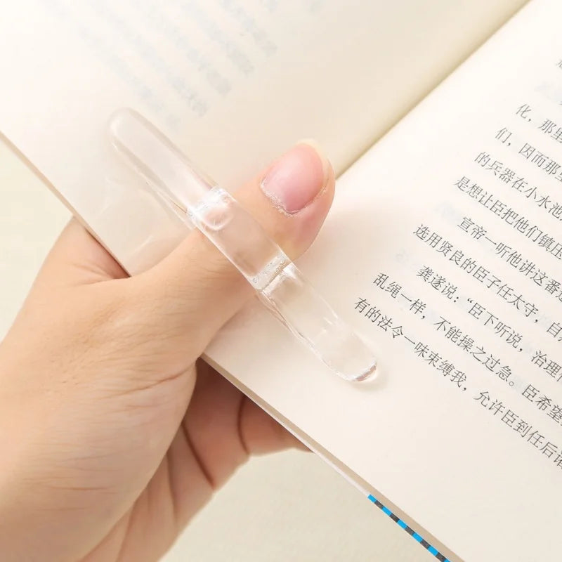 1Pcs Reading Acrylic Bookmark Thumb Book Clip Bookmark Thumb Ring Book Accessory Teacher Supplies Aid For Books Zpaxo clear
