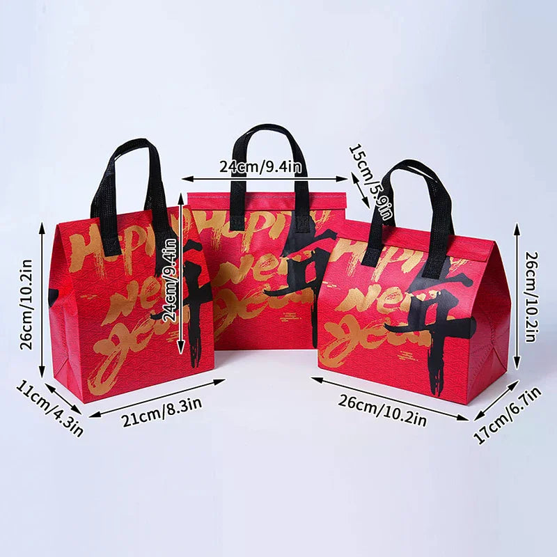 Chinese Year Non-woven Aluminum Foil Thermal Bag Handheld Zpaxo