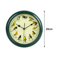 25cm Musical Birds Wall Hanging Sound Clock Battery Operated Household Interior Green Frame for Bedroom Housewarming Gift Zpaxo Default Title