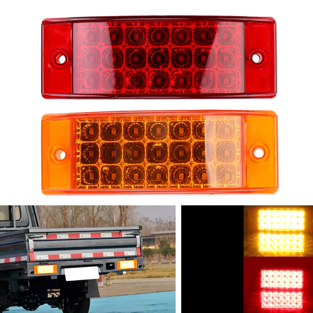 21 LED Tail Light Waterproof Brake Rear Warning Tailight 12V 24V