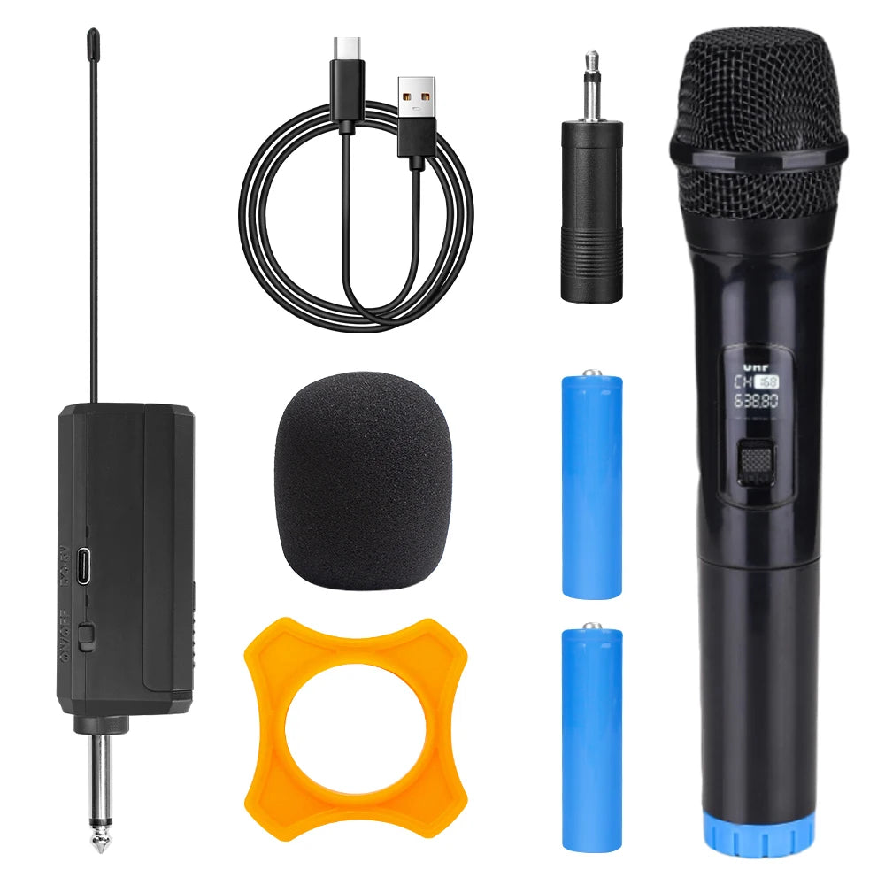 Wireless Microphone Dynamic Handheld Microphones Karaoke Mic Zpaxo One to One