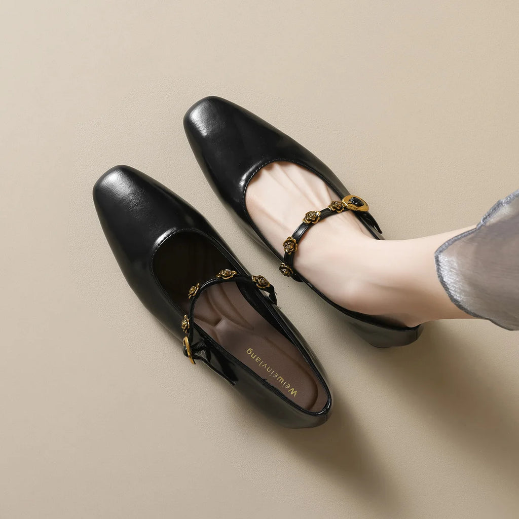 Flat Shoes for Women Spring and Autumn Retro Mary Jane Shoes Black Plus Size Women's Shoes Ladies Loafers Women Zapatos Mujer Zpaxo