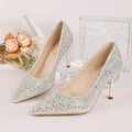 Women Fashion Rhinestone Pumps Shallow Mouth Office Work Wedding