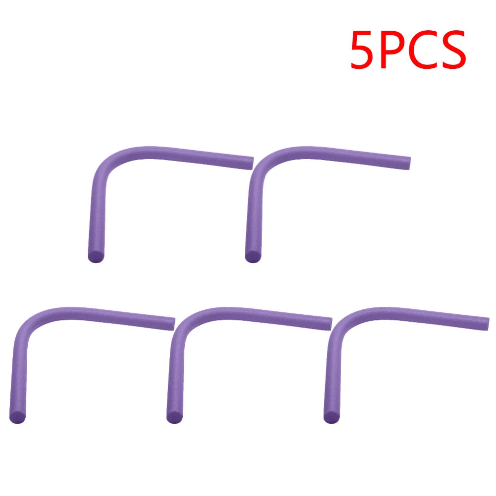 1/5PCS Portable Flexible EPE Learn Swimming Pool Noodle Water Float Floating Aid for Summer Swimming Aid Pool Underwater Scooter Zpaxo Purple solid 5PCS
