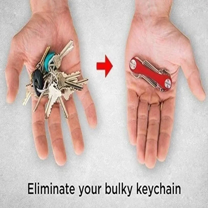 Smart key chain Mini Keychain Compact Key Decorative Holder Clip Home Storage Metal key Clip Aluminum Organizer Keychain Outdoor Zpaxo