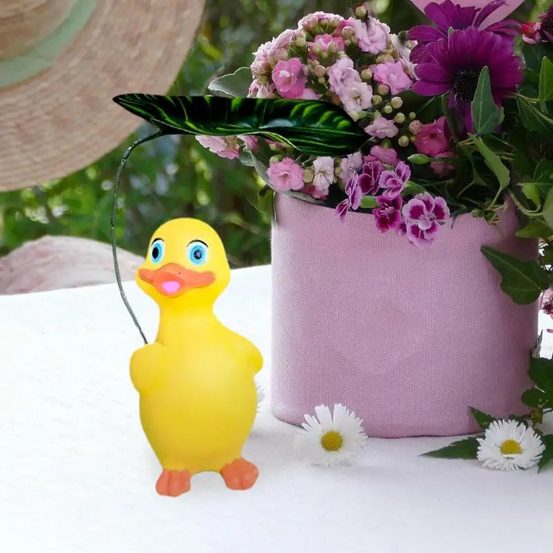 Duck Statue Holding Umbrella Home Decor Weatherproof Resin Decorative Decoration For Desk Home Sidewalks Balconies Patio Zpaxo