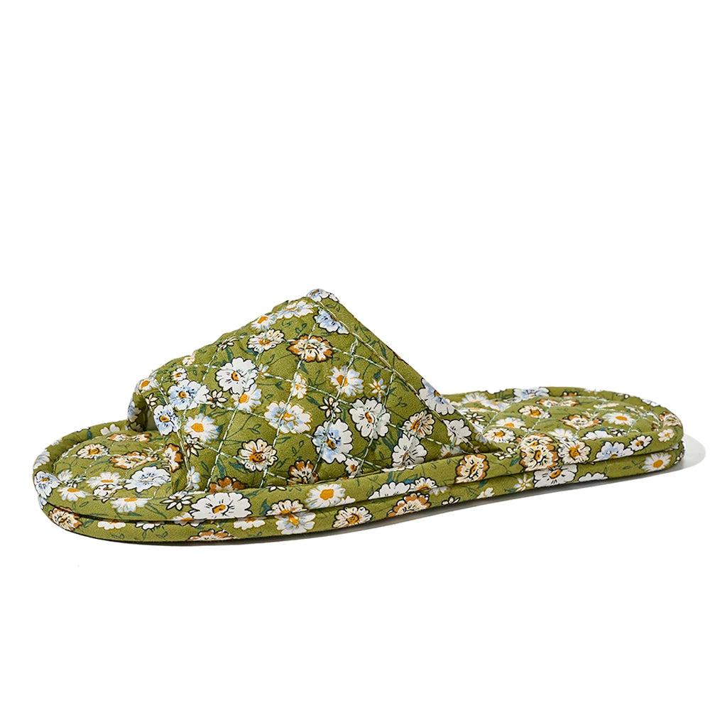 Summer Indoor Home Slippers Lightweight Antislip Bedroom Soft Cotton Zpaxo Green 39