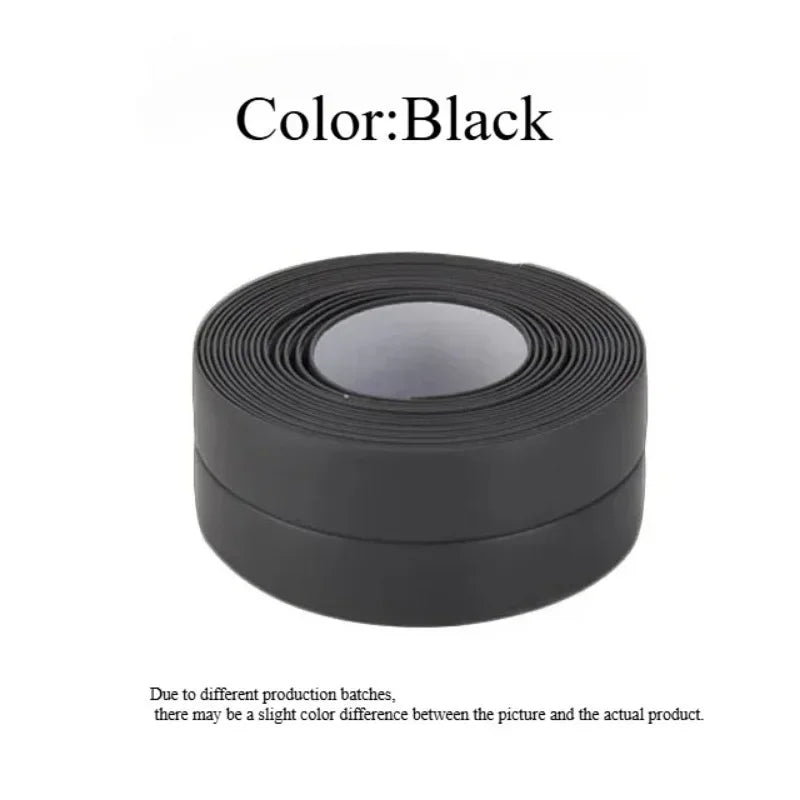 1 Roll of Waterproof White PVC Self-Adhesive Tape - Perfect for Bathroom, Sink & Kitchen - Super Strong Stickiness! Zpaxo black 3.2m 3.8cm