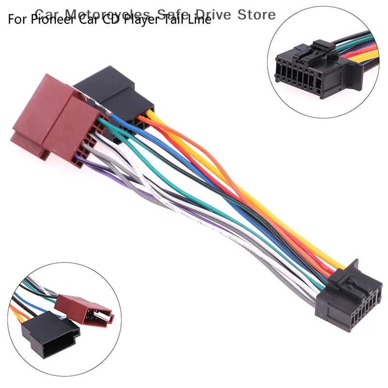 CMCar CD Tail Line Stereo Radio Player ISO Wiring Harness Connector