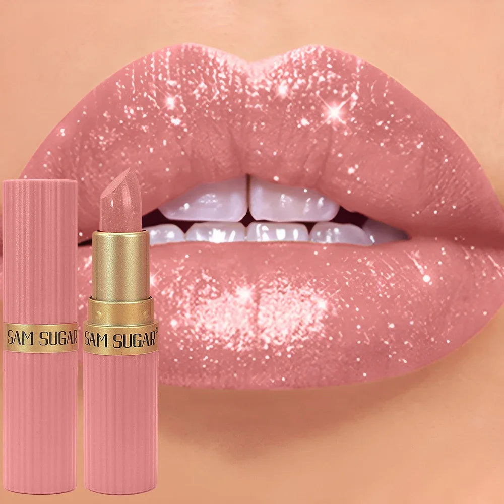 Diamond Shiny Velvet Matte Lipstick Glitter Shimmer Pearlescent Sexy