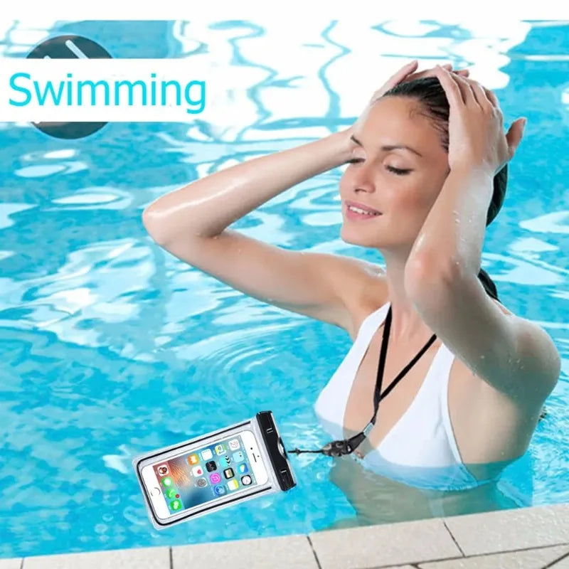 Universal Waterproof Phone Pouch Underwater Case Beach Kayaking