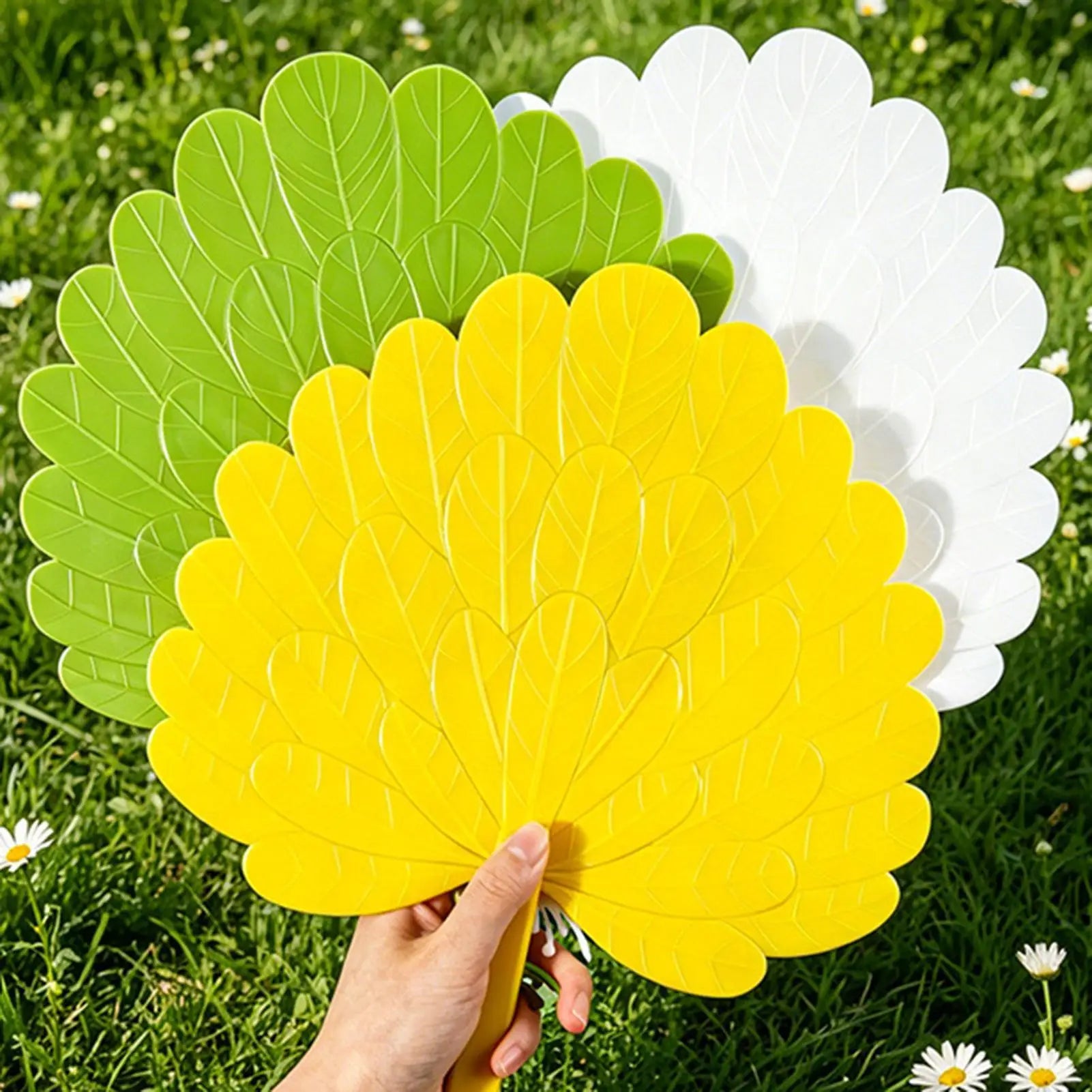 Artificial Palm Leaf Hand Fan – Portable Cooling & Decor Decorative Hand Fan Zpaxo