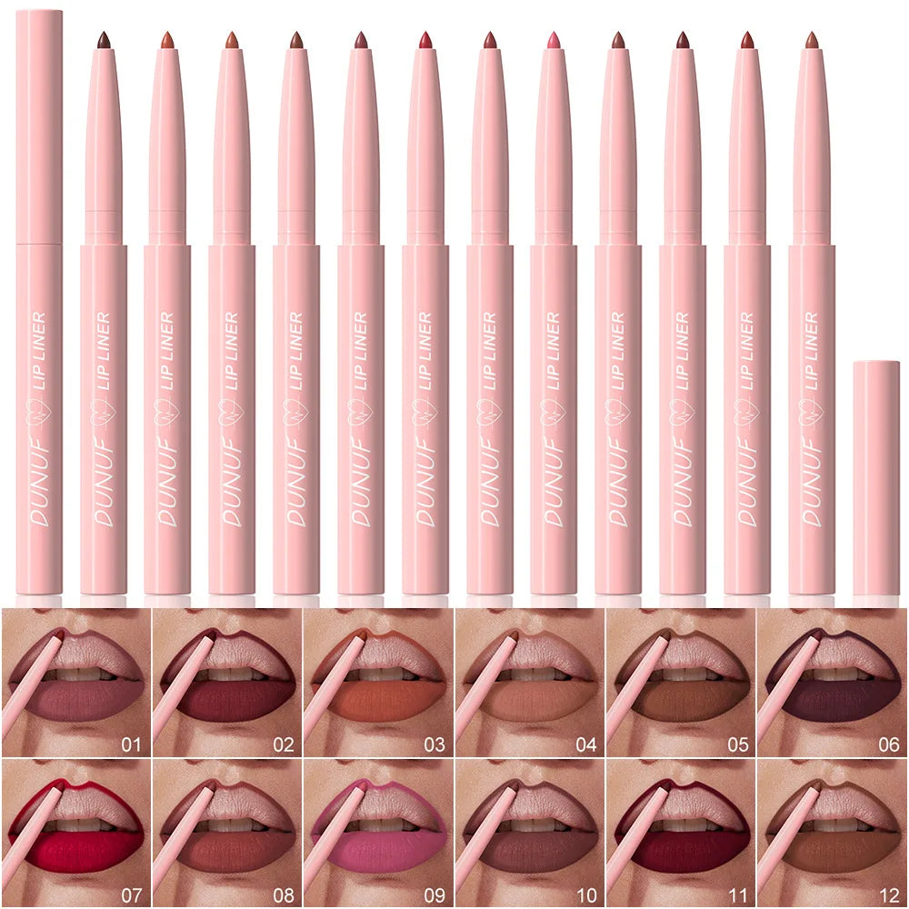 6pcs/Set Lip Liner Pen Set Long-Lasting, Waterproof Sweatproof, Easy Coloring Non-fading Color Rendering Lip Gloss Beauty Makeup Zpaxo 12pcs 25g