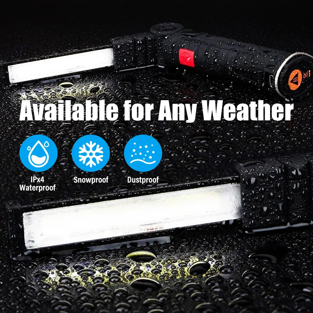 KDULIT COB LED Work Light – Magnetic, Rechargeable, 5 Modes