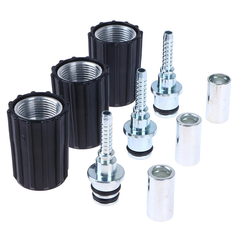 Pressure Washer Hose Insert Fittings D14 D15mm Ring Nut M22 Car Water