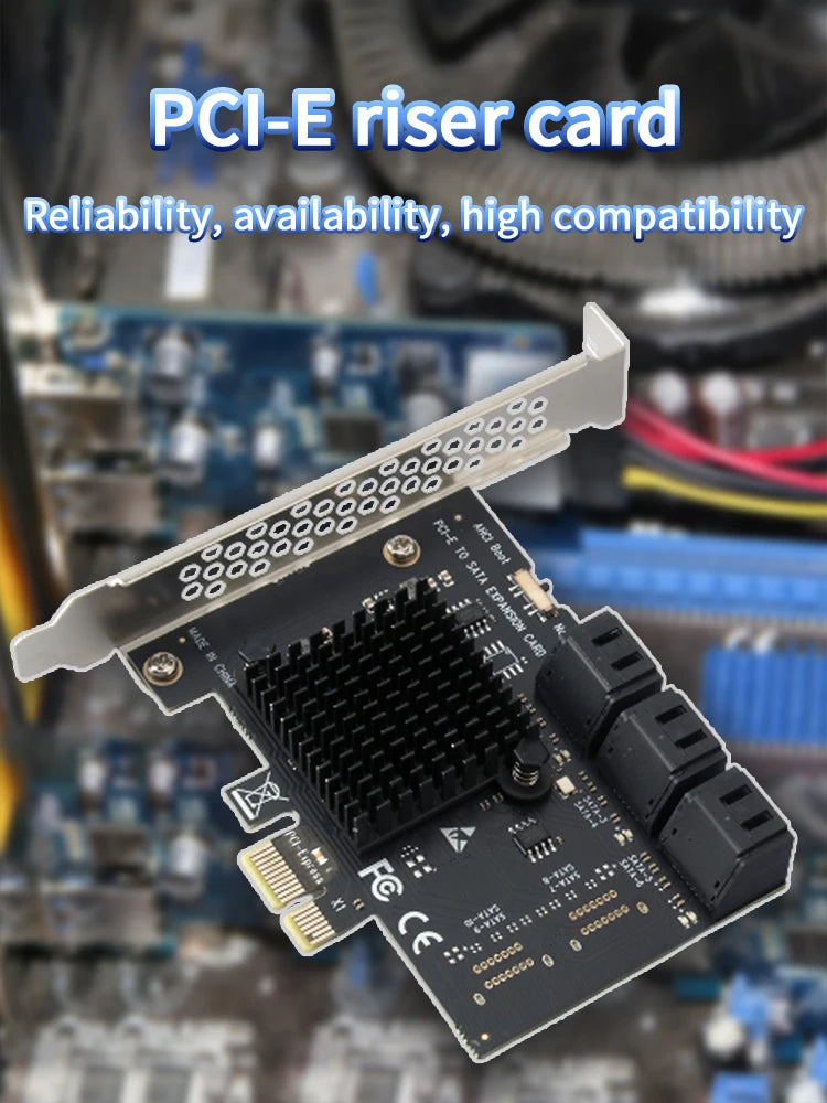 PCI-E 1X SATA3 0 6 Port Expansion Card 6Gbps Mini Express Windows