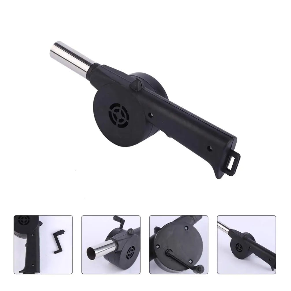 Hand-cranked Air Blower Barbecue Fan Mini Portable BBQ Grill Fire Bellows Picnic Camping Accessories Outdoor Hand Tools Zpaxo