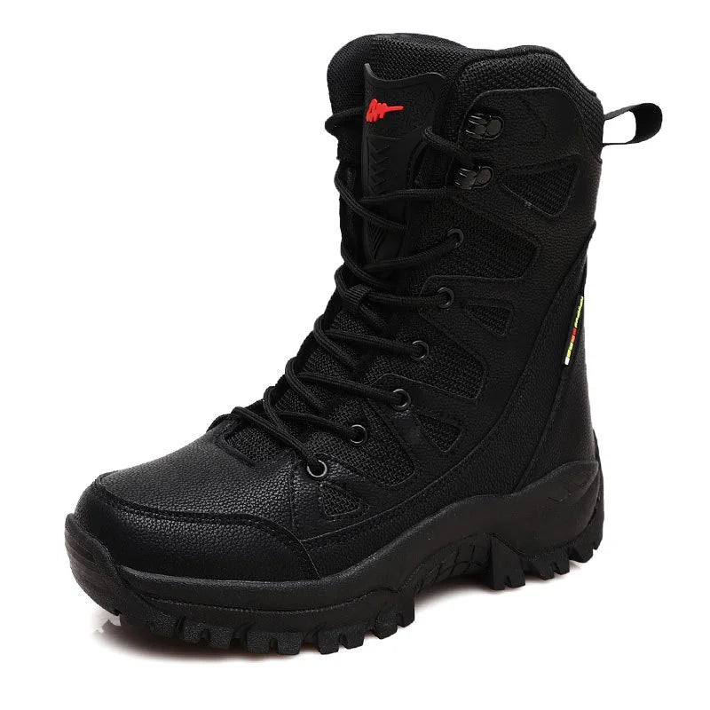 Winter Warm Plush Fur Snow Boots Waterproof Men's Outdoor Non-slip Zpaxo black 46 China Mainland