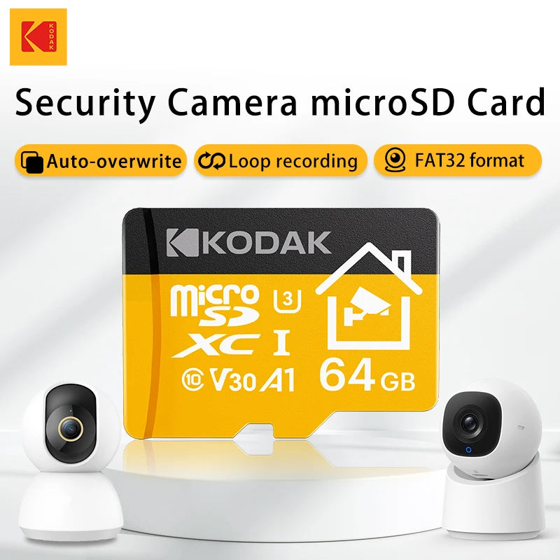 Kodak KI330 High Endurance Micro SD Card for Security Camera & Dash Cam 64G 128G 256G U3 V30 Memory Card Surveillance TF Card Zpaxo