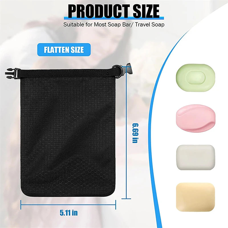 Multi-functional Travel Storage Bag Outdoor Soap Bar Case Dish Zpaxo Black