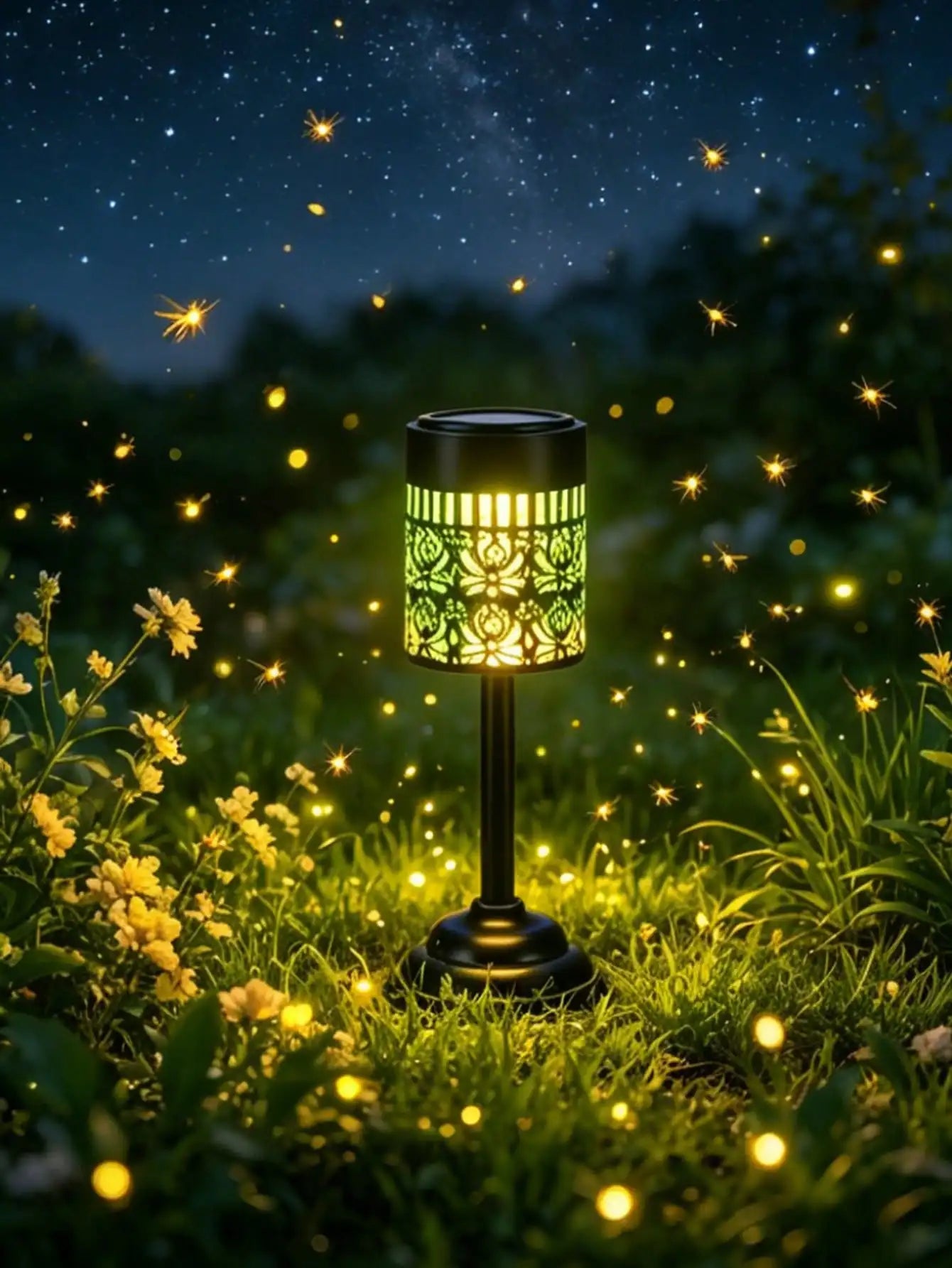 This Solar-powered Peony Projection Light IP65 Waterproof LED Outdoor