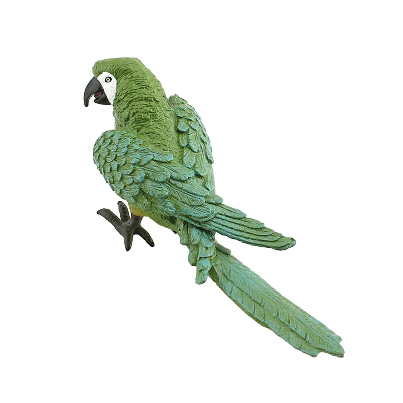 Artificial Parrot Model Bird Ornaments Cute Crafts Fake Parrot Decor Model for Garden Home Backyard Porch Indoor Outdoor Zpaxo green