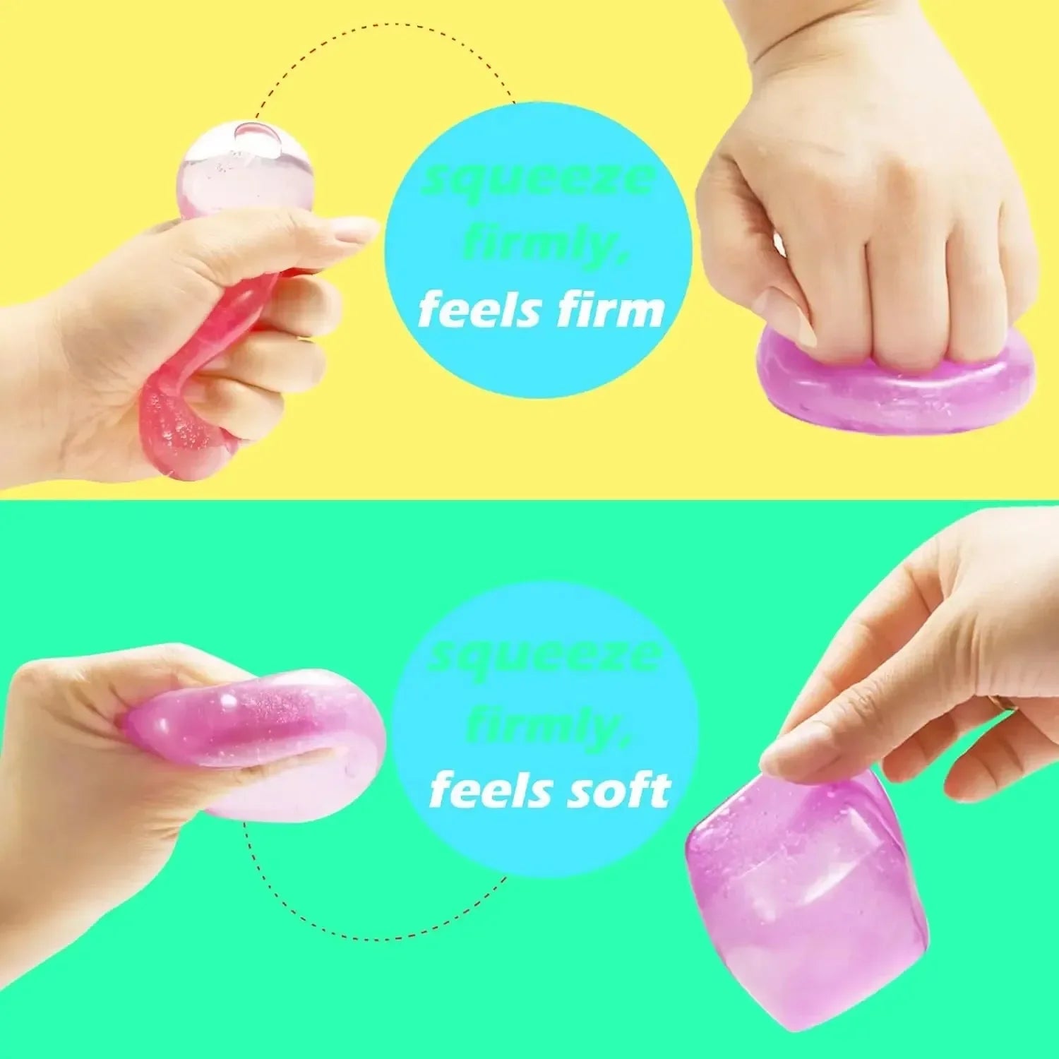 Stress Cube Squishy Fidget Toy – Gel Sensory Calming Cube Sensory Fidget Toy Zpaxo