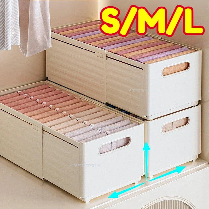Storage Box Clothes Storage Organizer Folding Box Cap Organizer Under Bed Storage for Socks Ties Underwear Space-Saving Zpaxo