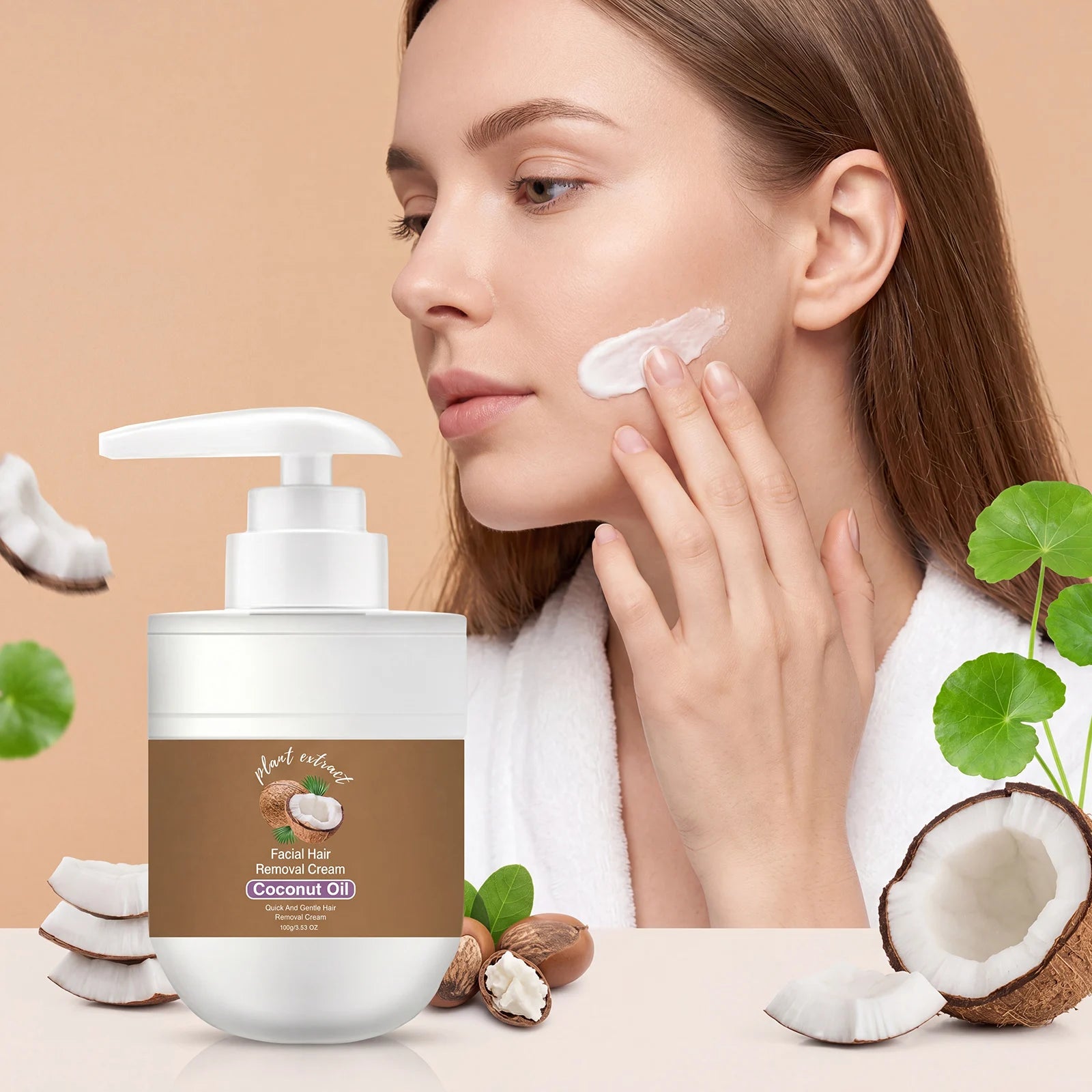 Hair Removal Cream For Face Body Permanent Gentle Depilatory Cream No Irritation Hair Remover Growth Inhibitor For Men Woman Zpaxo