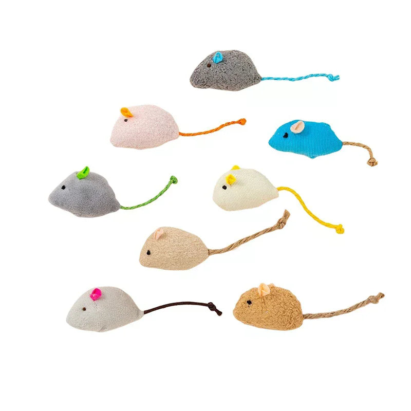 Interactive Plush Rat Cat Toys Durable Linen Perfect Pet Safe Indoor Zpaxo