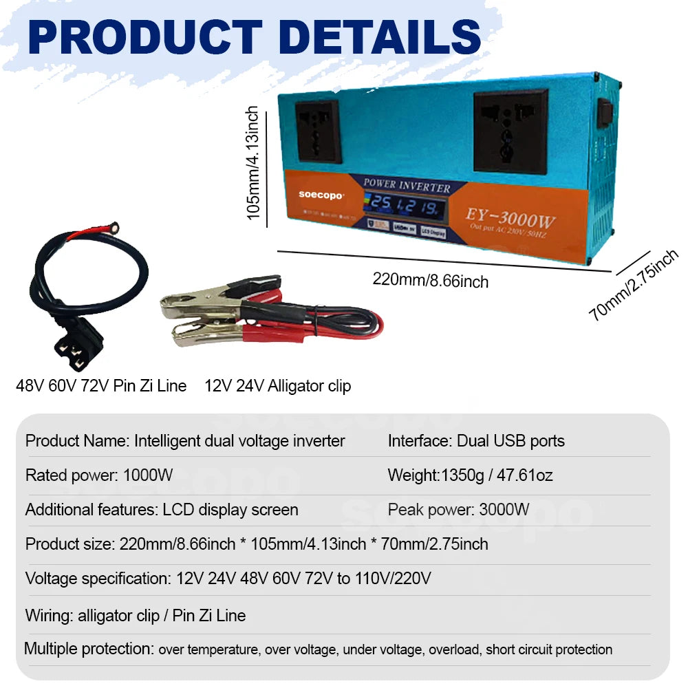 Complete solar power kit with 3000W inverter, panels and 30A controller for renewable energy off-grid and emergency power supply Zpaxo