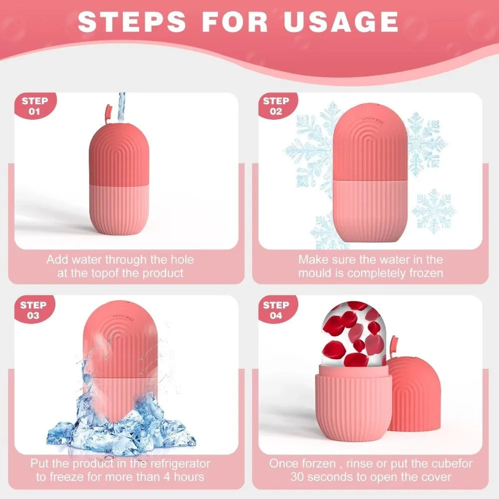 Gifts Silicone Facial Ice Cube Mold De-puffing DIY Roller Beauty Zpaxo