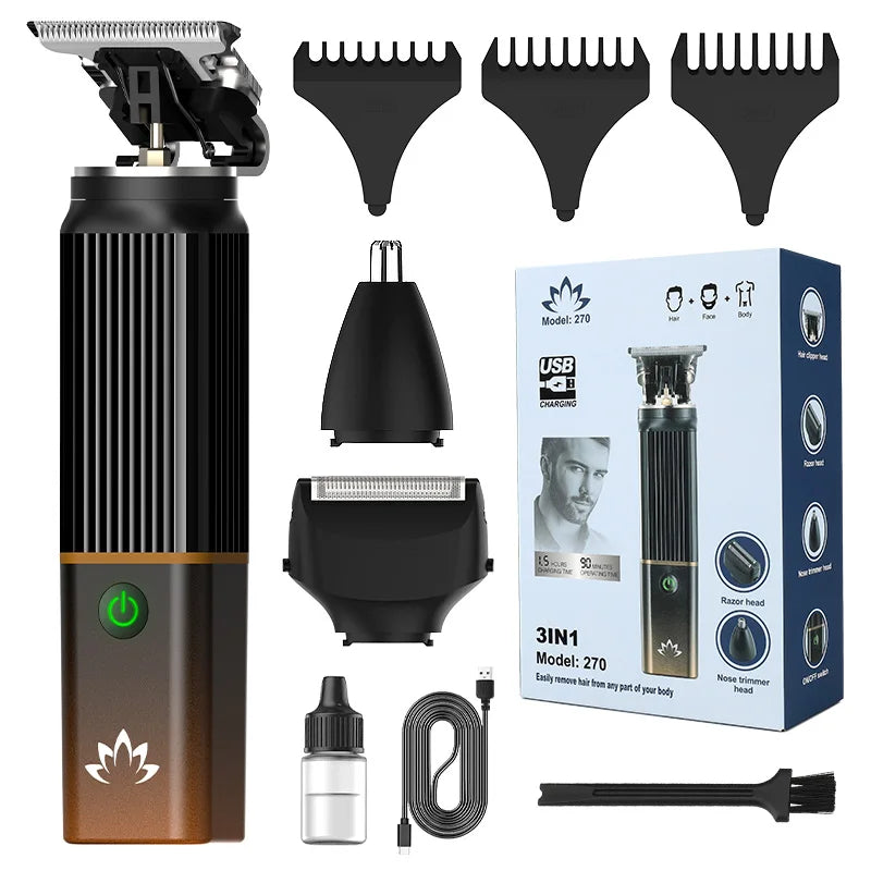 1 Handheld Hair Clippers USB Charging Portable Electric Shaver
