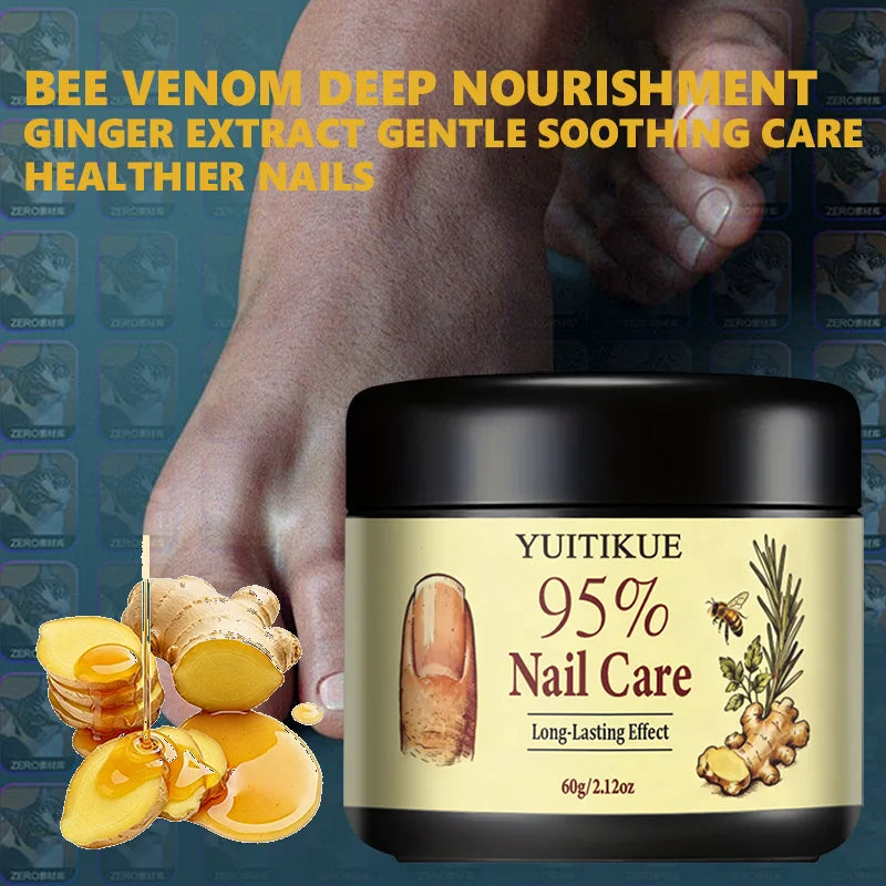 Bee Venom Nail Care Cream – Nourish Nail Beds & Cuticles 60g Nail Treatment Cream Zpaxo