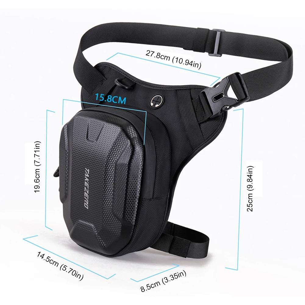Motorbike Drop Waist Leg Bag EVA Hard Shell Motorcycle Side Outdoor