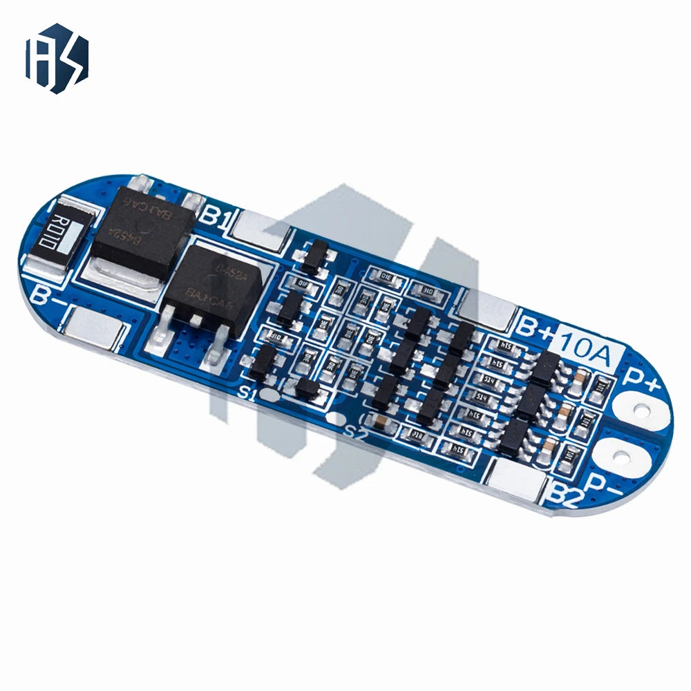 3S 10A 18650 Li-ion Battery Protection Board - 11.1V/12.6V Charger Module with Overcharge/Discharge Protection Zpaxo