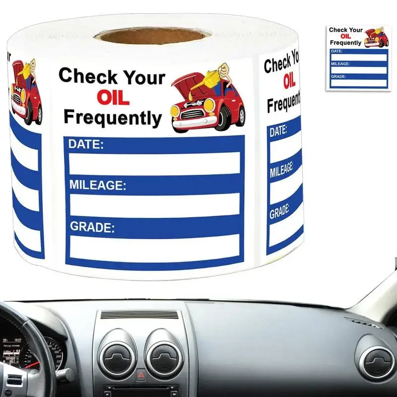 Oil Change Reminder Sticker 150 Sheets Decals Stickers Car Easy-peel
