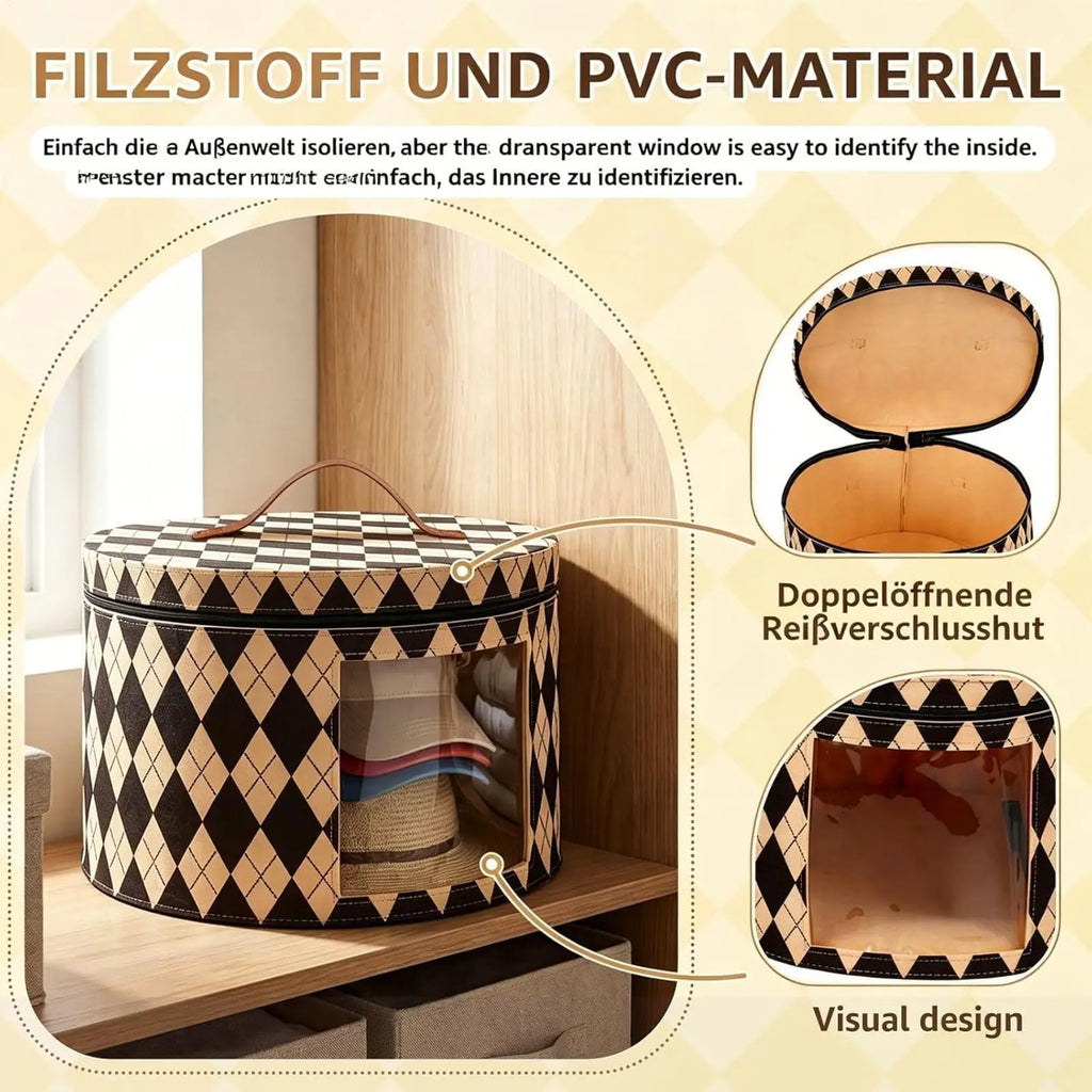 Hat Storage Foldable Multipurpose Carry Bag Cowboy Bucket Toy Scarf