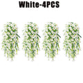 Artificial Hanging Flowers Plants Silk Morning Glory Eucalyptus