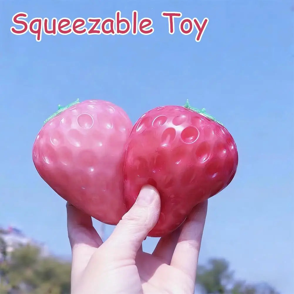 NEW Stress Relief Squeeze Toy for Adults, Color-Changing Fruit Ball Strawberry & Mango Slow Rebound De-Stress Toy, Creative Gift Zpaxo