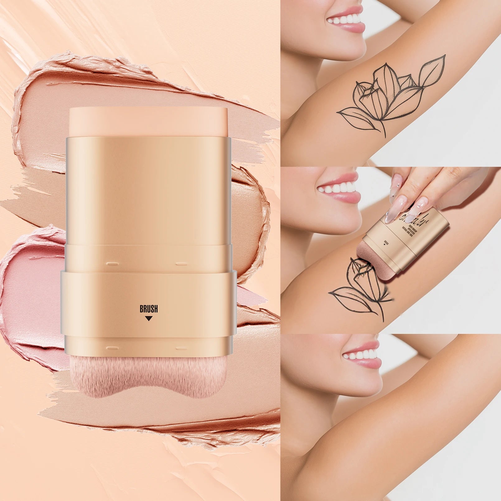4-Color Concealer Palette – Waterproof, Full Coverage Contour Concealer Palette Zpaxo
