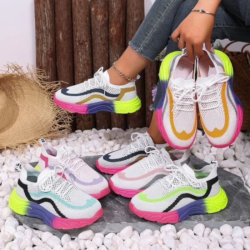 Women Mesh Shoes Summer Casual Sneakers Women New Style Two-color Single Shoes Versatile Fashionable Designer Women Sneakers Zpaxo