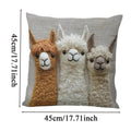 Cute Alpaca Print Pillow Cover – Soft Cushion Case 17.7x17.7in Decorative Pillow Cover Zpaxo Pillow Covers 1PC