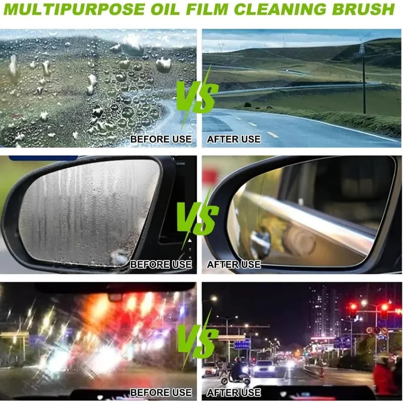Auto Glass Oil Film Remover Brush + 150ml Cleaner | Zpaxo